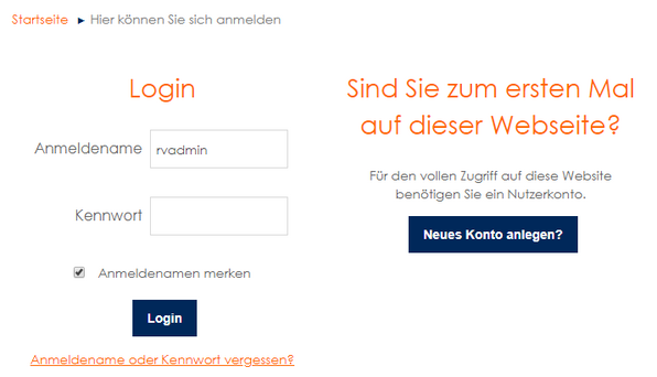 Beispiel: Anmeldebildschirm Beispiel: Anmeldebildschirm